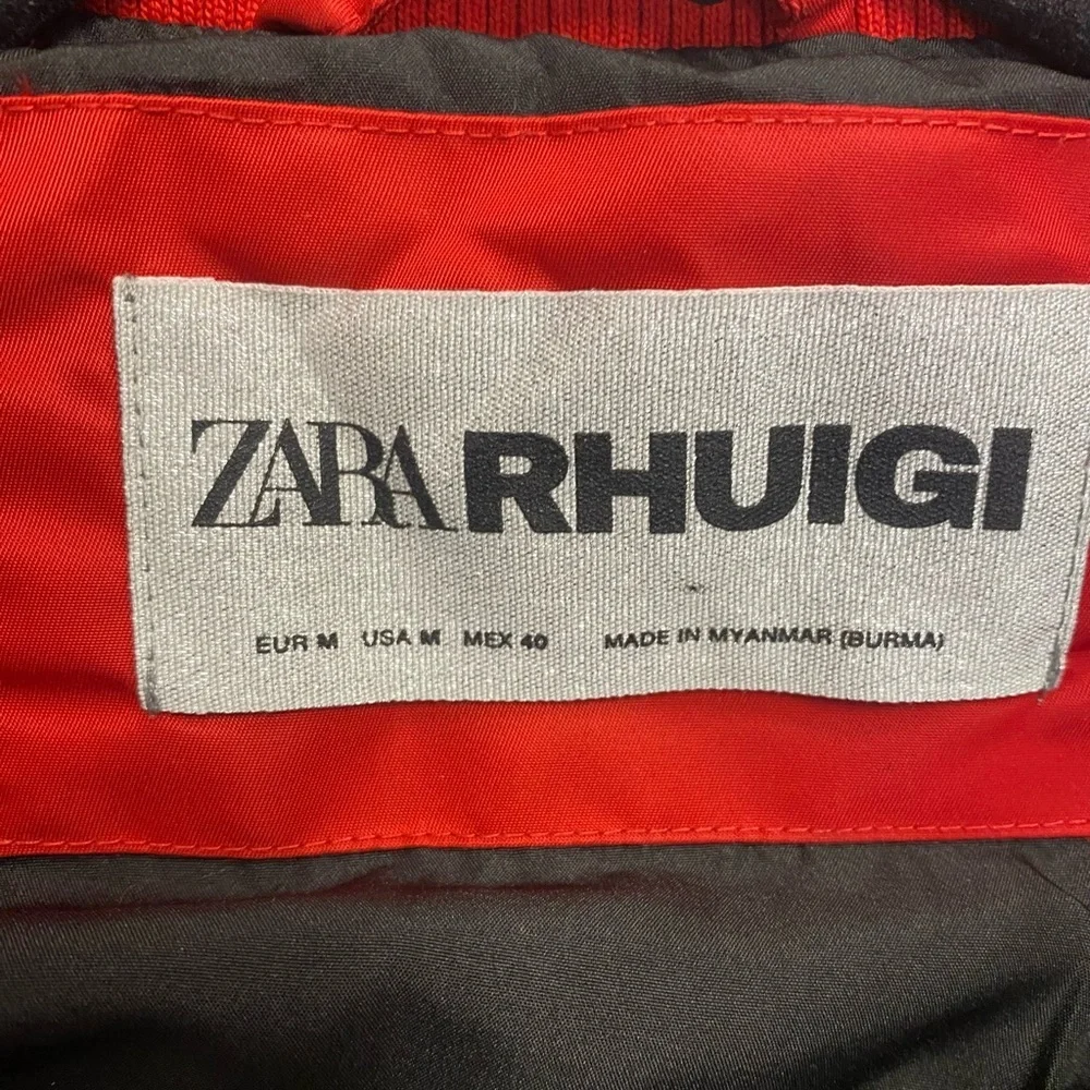 NWT ZARA X RHUIGI LIMITED EDITION LEATHER BOMBER JACKET